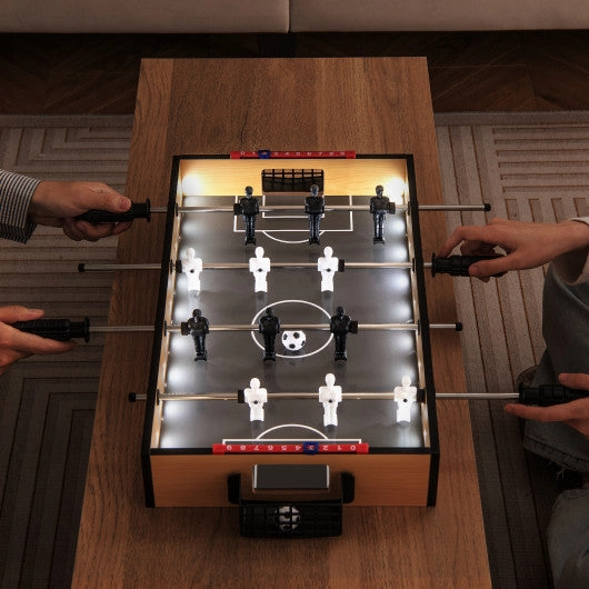 Game Room Size Football Table With Non-Slip Handle-Brown