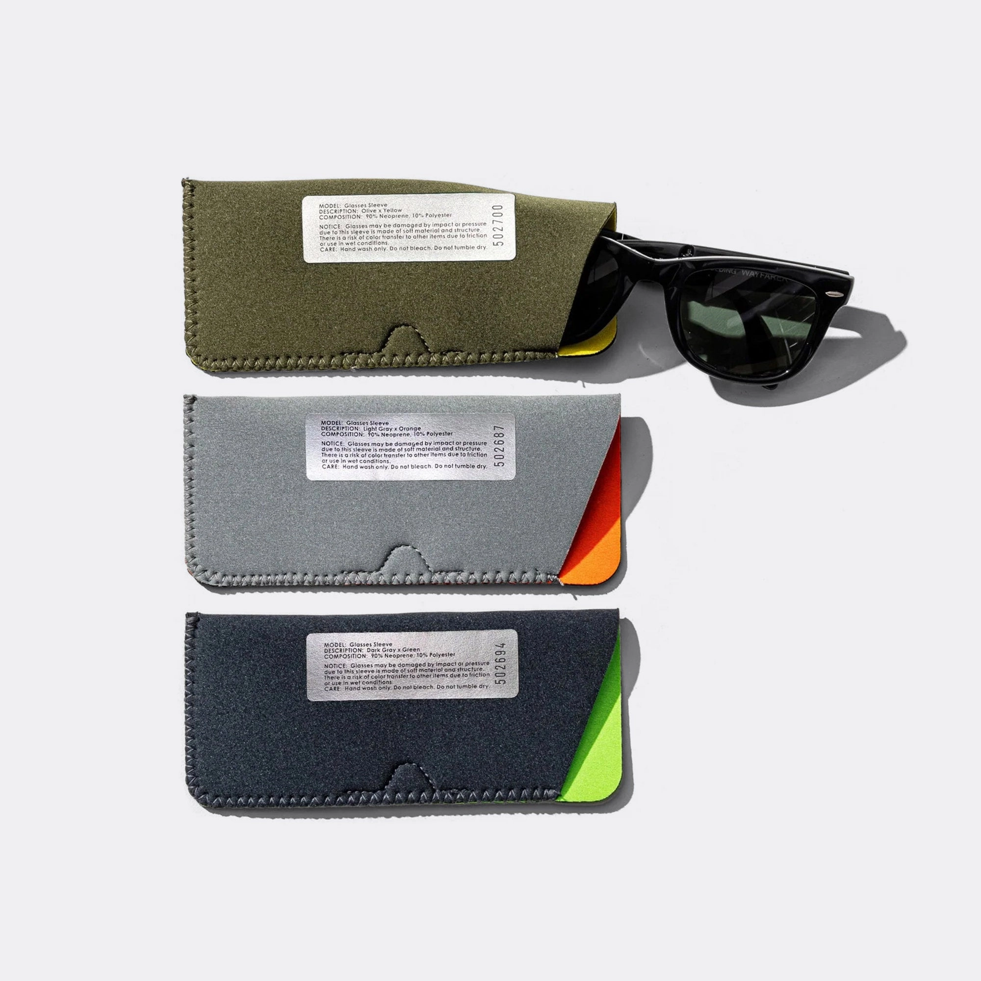 Glasses Sleeve - Dark Grey/Green