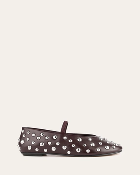 GOLDIE CASUAL FLATS MERLOT LEATHER