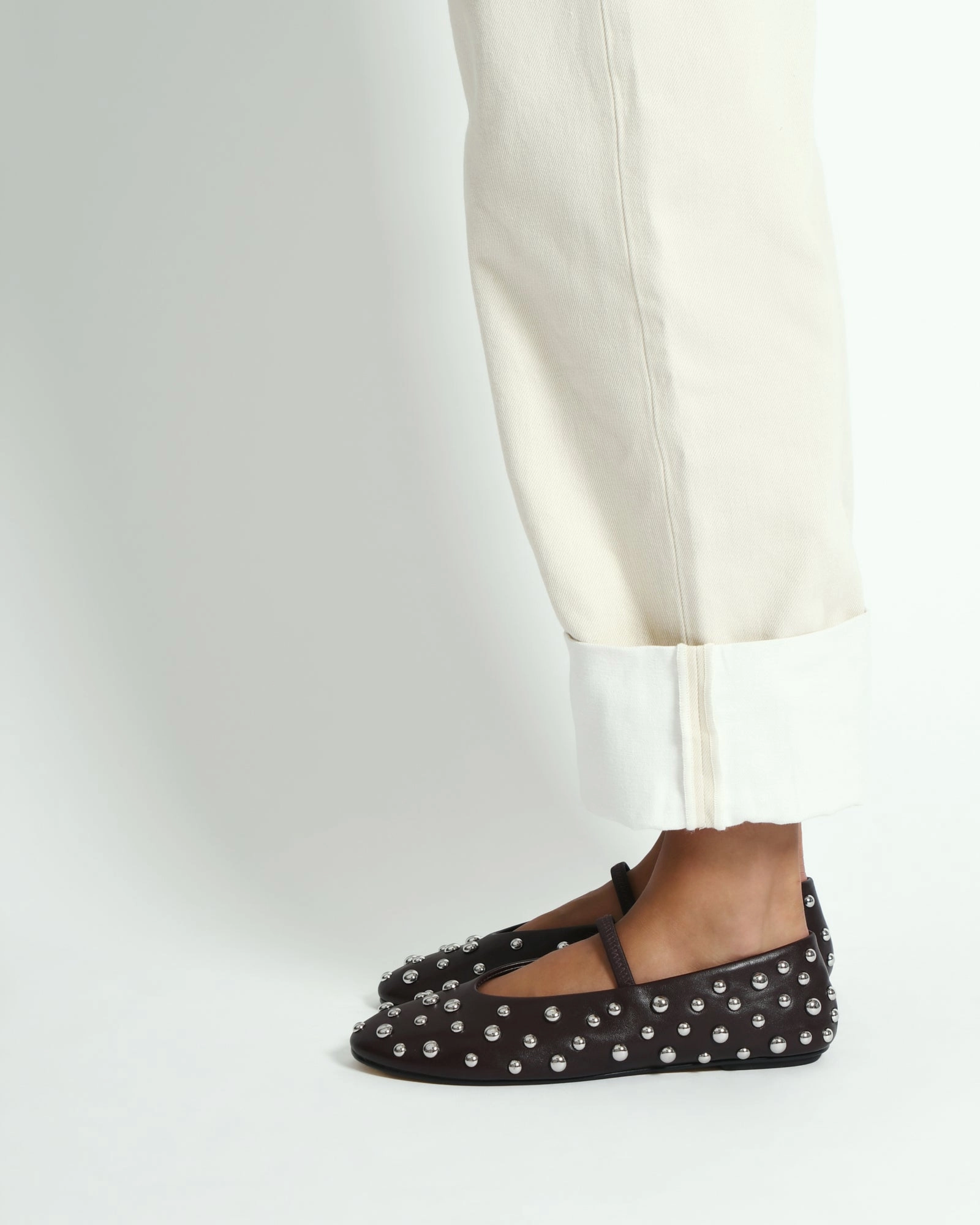 GOLDIE CASUAL FLATS MERLOT LEATHER