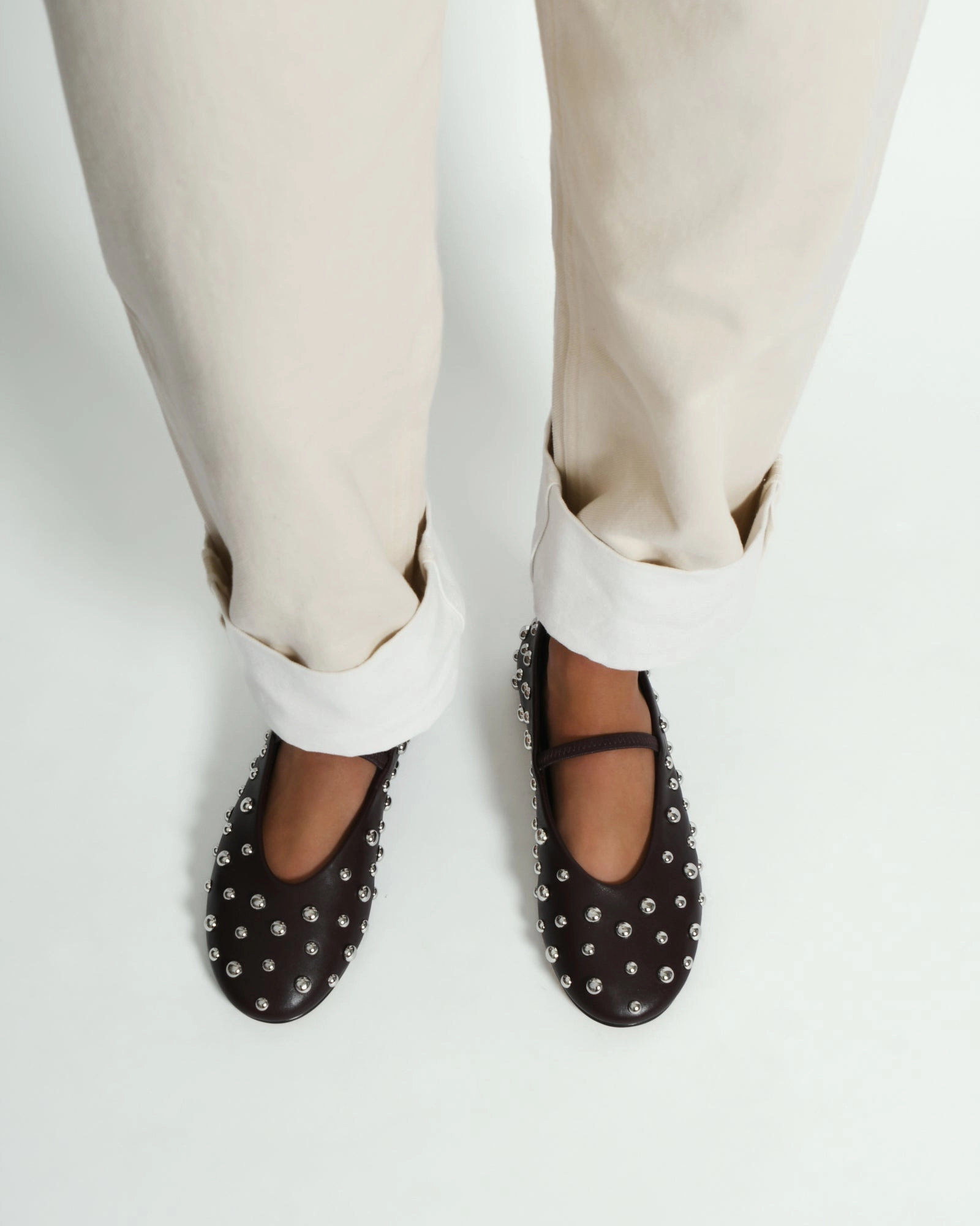 GOLDIE CASUAL FLATS MERLOT LEATHER