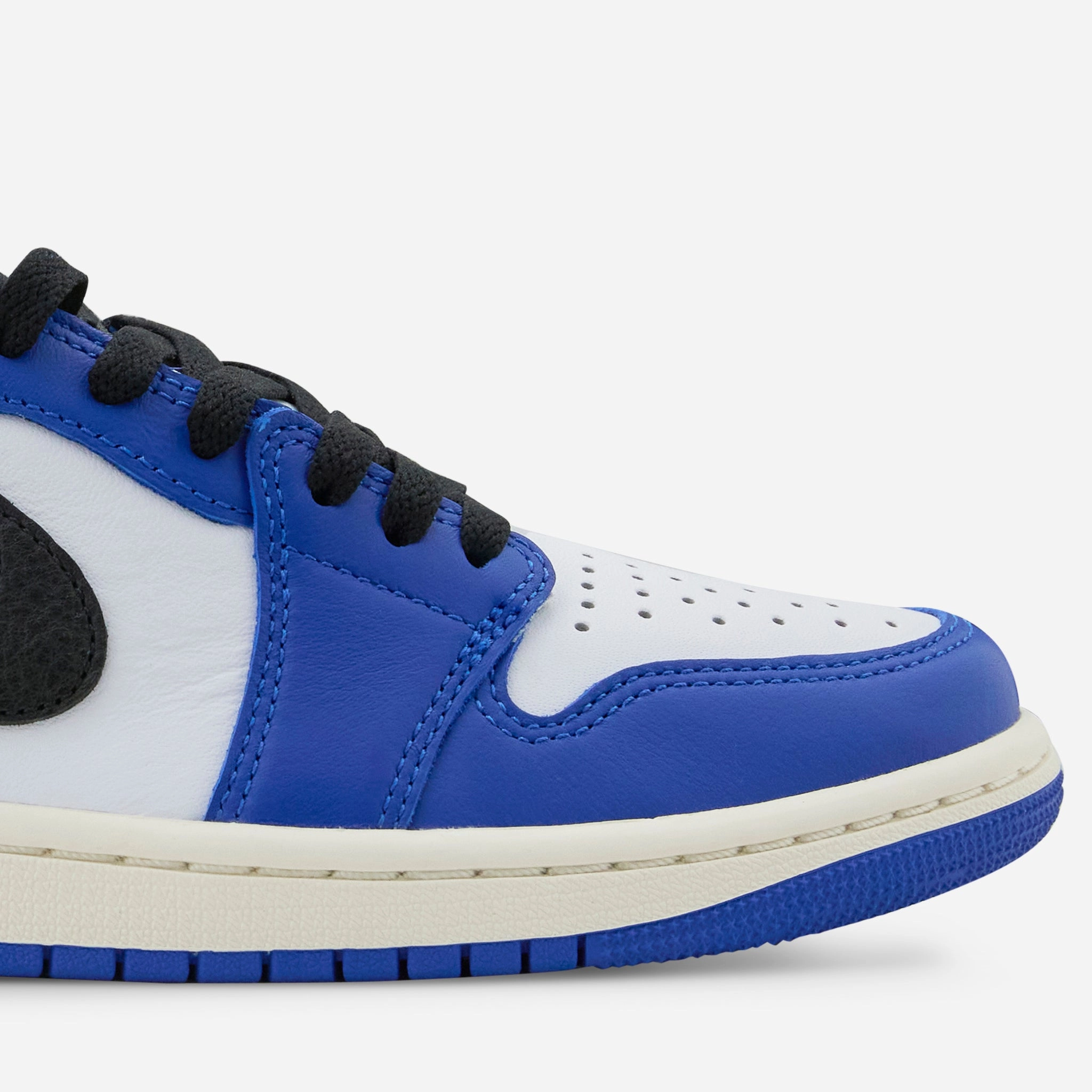 Grade School Air Jordan 1 Retro Low OG White | Black | Game Royal | Sail