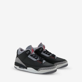 Grade School Air Jordan 3 Retro Black | Fire Red | Cement Grey | Summit White