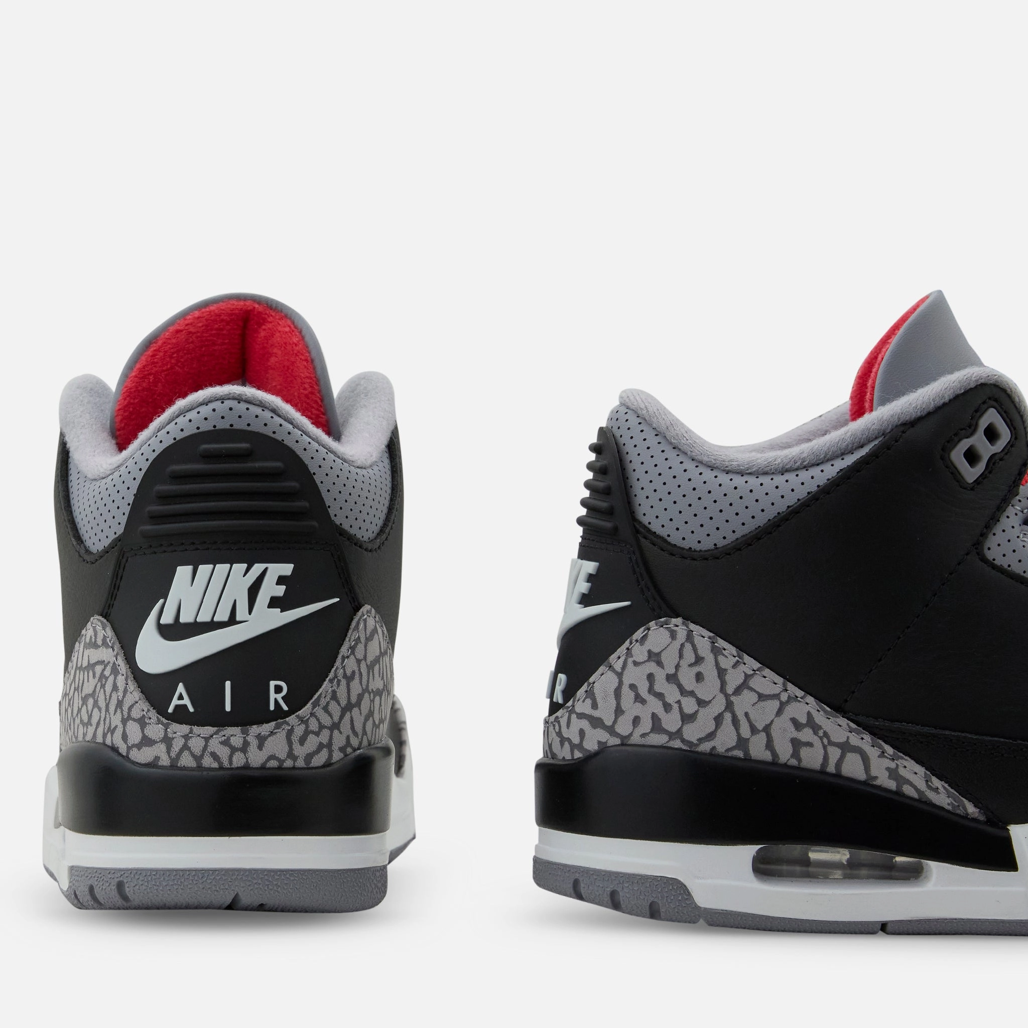 Grade School Air Jordan 3 Retro Black | Fire Red | Cement Grey | Summit White