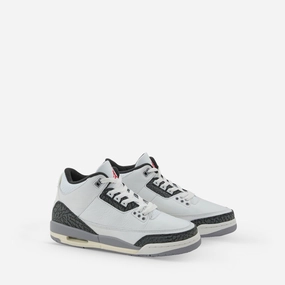Grade School Air Jordan 3 Retro Summit White | Fire Red | Cement Grey | Black