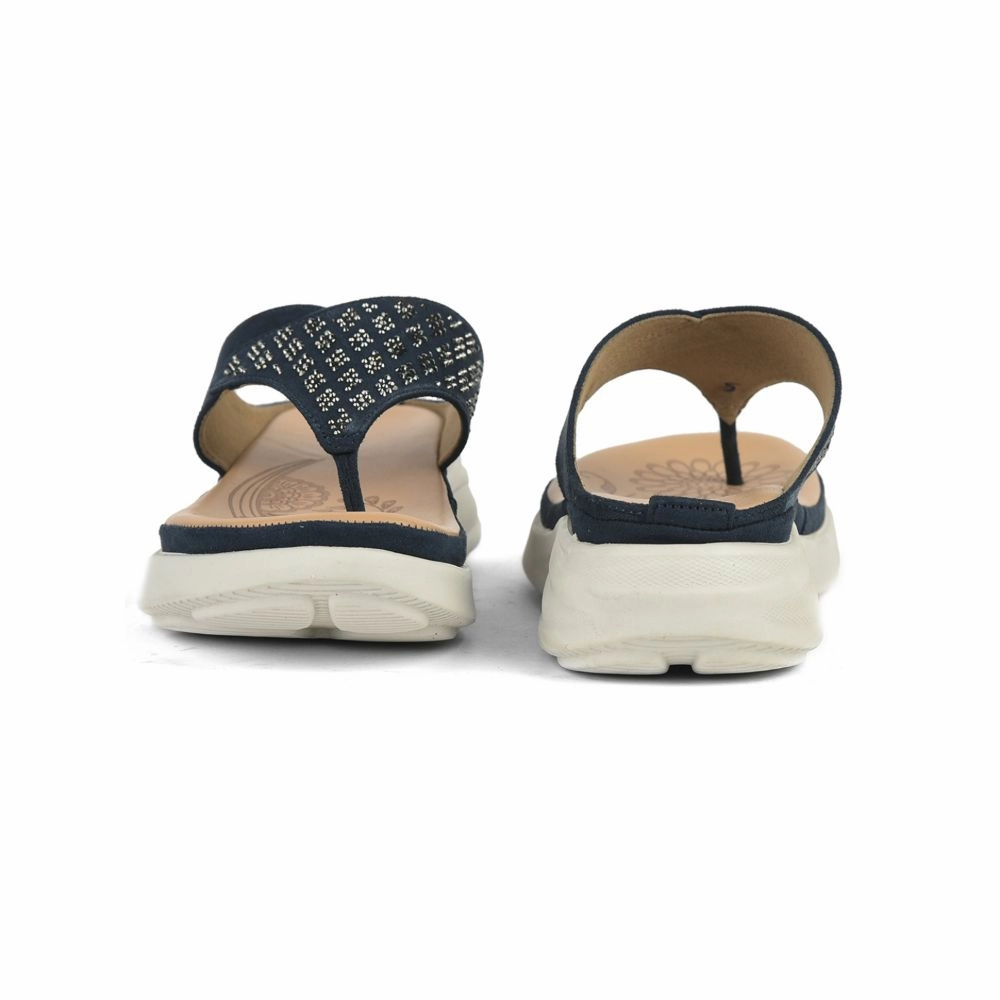 Healers Casual Navy Blue Slippers For Women SMT-3 By Liberty