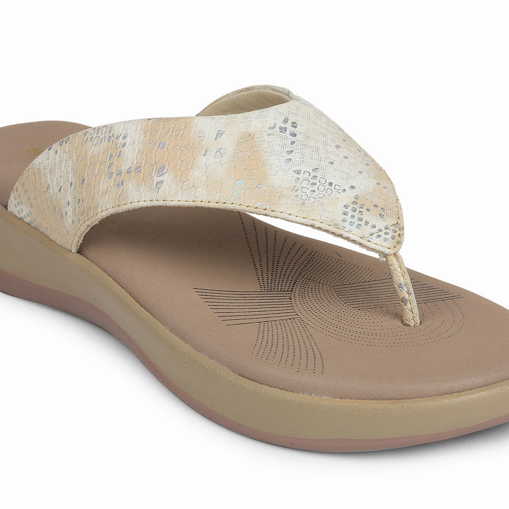 Healers Golden Casual Slipper For Women JJL-12 By Liberty