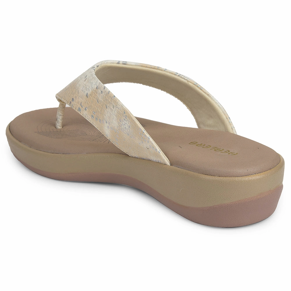 Healers Golden Casual Slipper For Women JJL-12 By Liberty