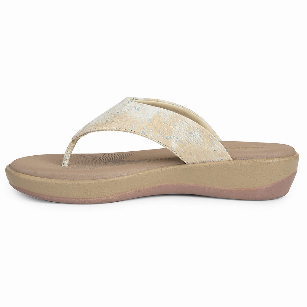 Healers Golden Casual Slipper For Women JJL-12 By Liberty