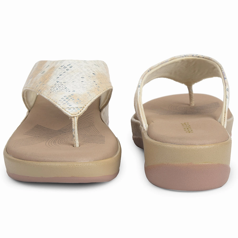 Healers Golden Casual Slipper For Women JJL-12 By Liberty