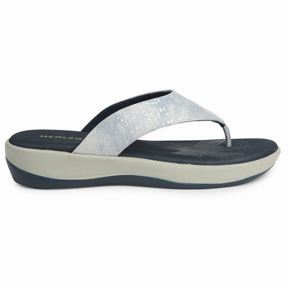 Healers Silver Casual Slipper For Women JJL-12 By Liberty