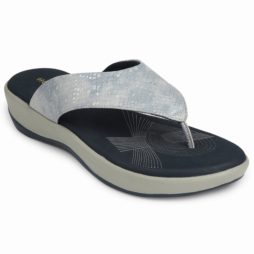 Healers Silver Casual Slipper For Women JJL-12 By Liberty