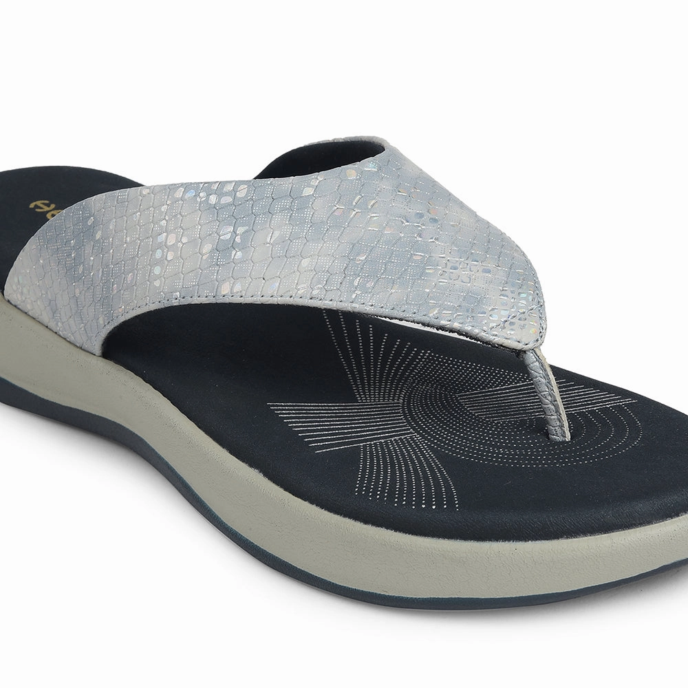 Healers Silver Casual Slipper For Women JJL-12 By Liberty