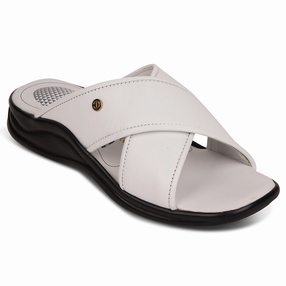 Healers White Casual Slipper For Men 2013-121 By Liberty