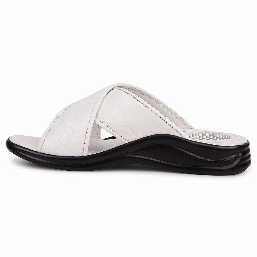 Healers White Casual Slipper For Men 2013-121 By Liberty