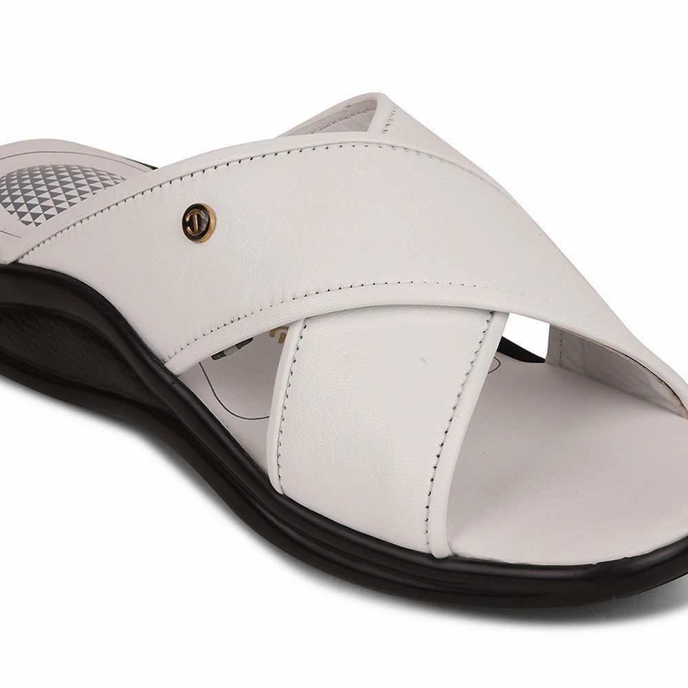 Healers White Casual Slipper For Men 2013-121 By Liberty