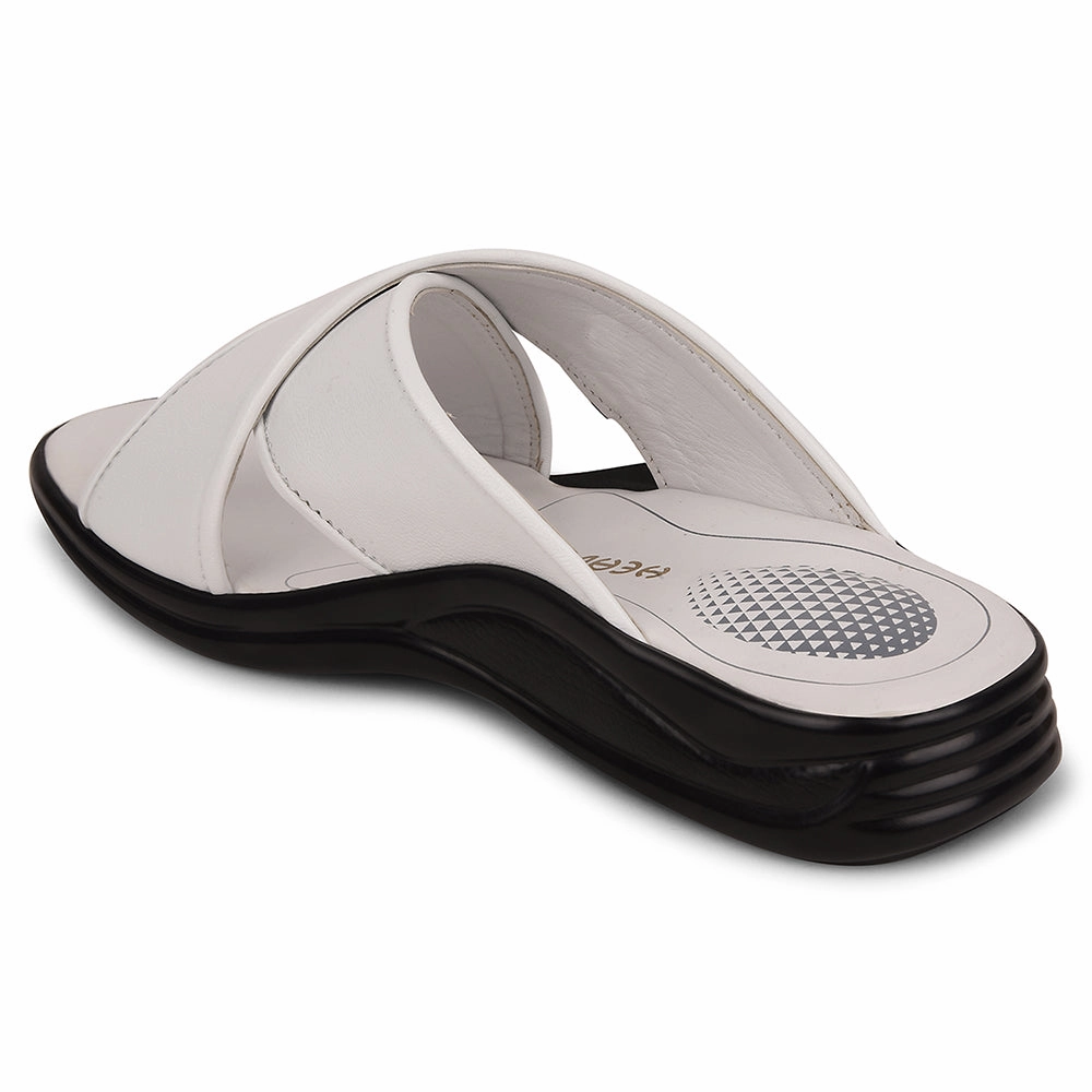 Healers White Casual Slipper For Men 2013-121 By Liberty