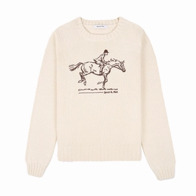 Horse Knit Sweater 'Cream'