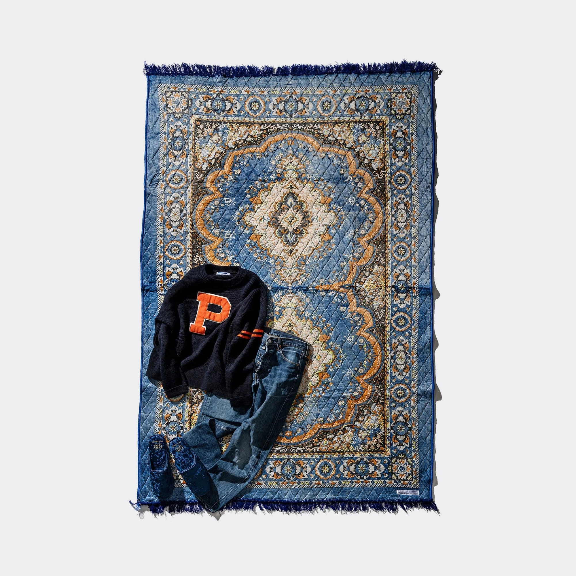 Indian Festival Rug - Blue