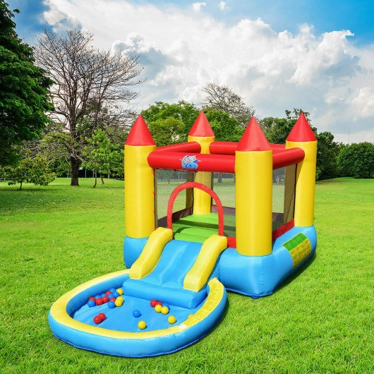 Inflatable Kids Slide Bounce House With 580w Blower