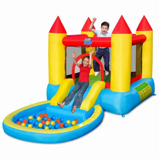 Inflatable Kids Slide Bounce House With 580w Blower