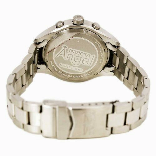 Invicta Women's Angel Stainless Steel Watch - Dual Time Silver Tone Dial | 12465