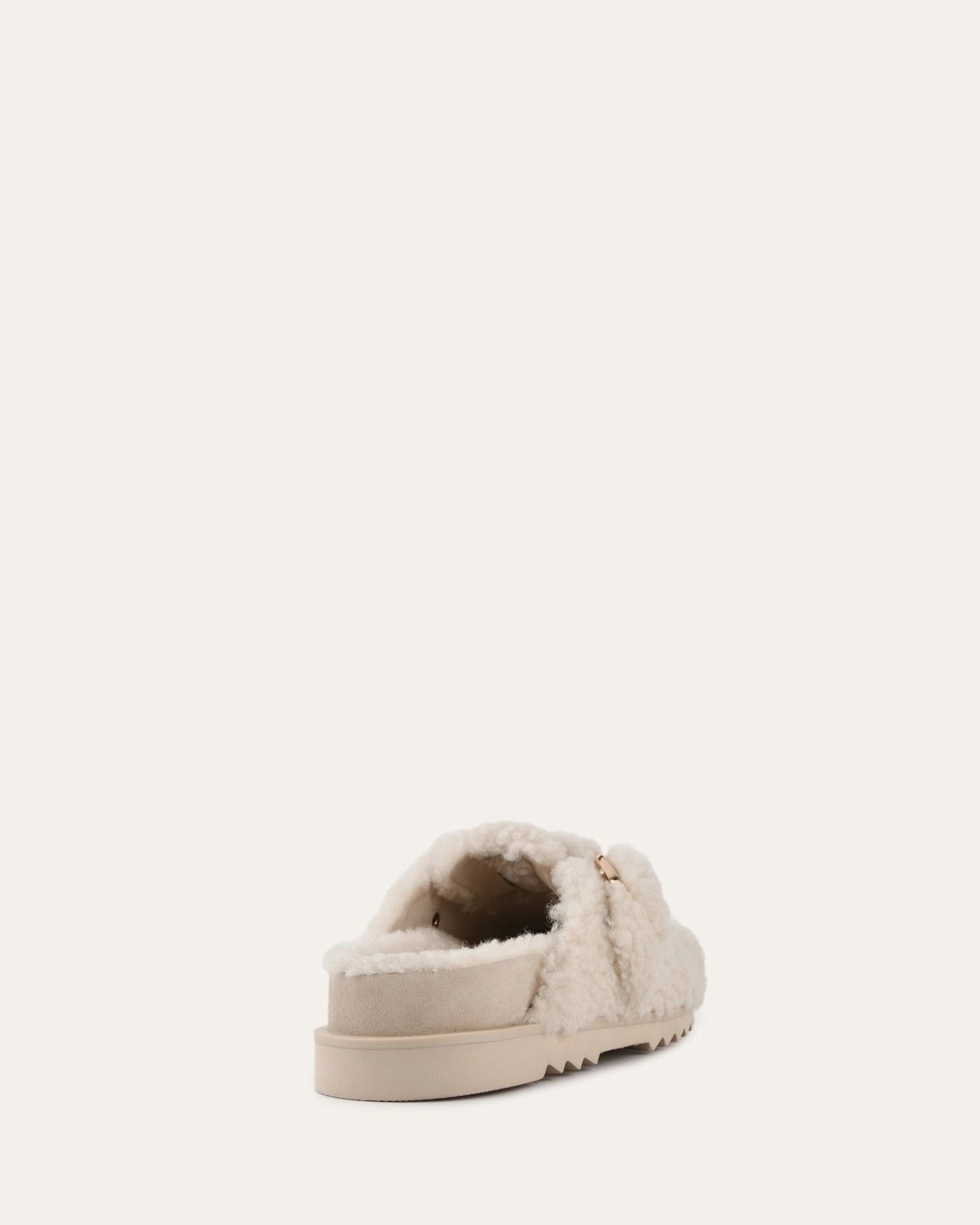 JUNIE CASUAL FLATS CREAM SHEARLING