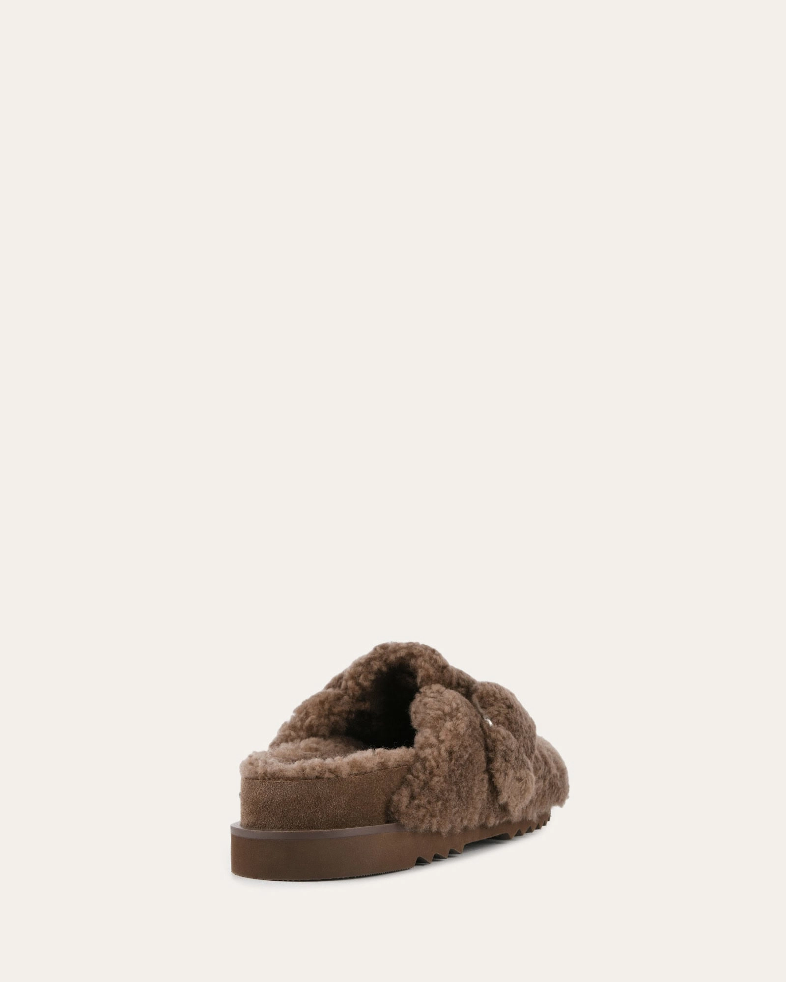 JUNIE CASUAL FLATS TAUPE SHEARLING