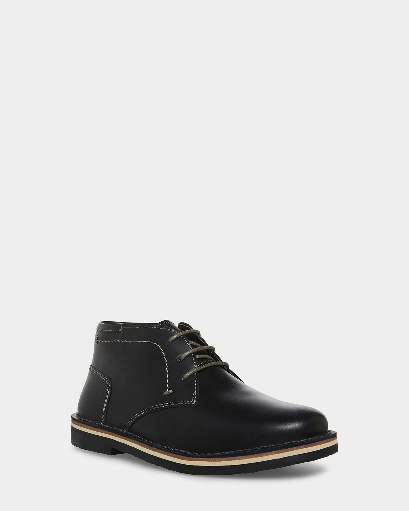 KIDS' HARKEEN BLACK LEATHER