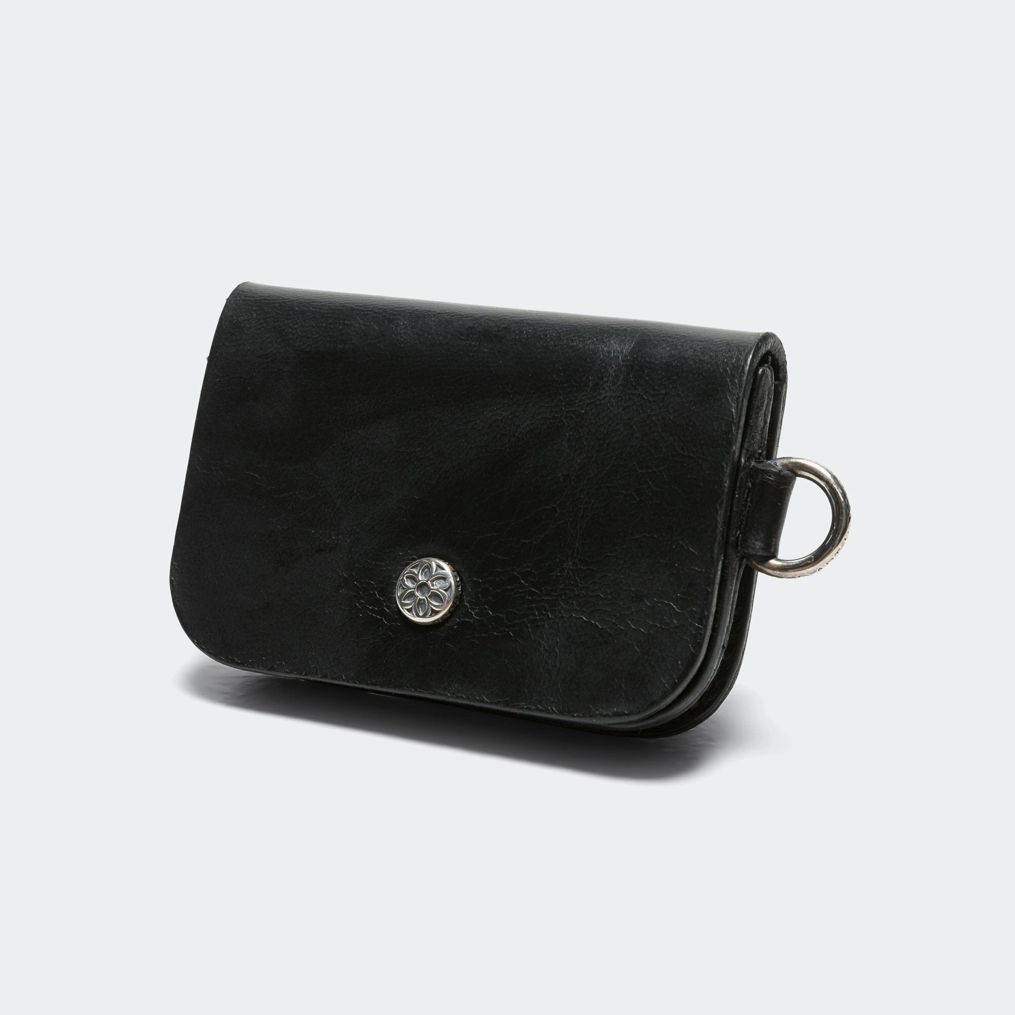 Leather Card Satchel - Black/Horse