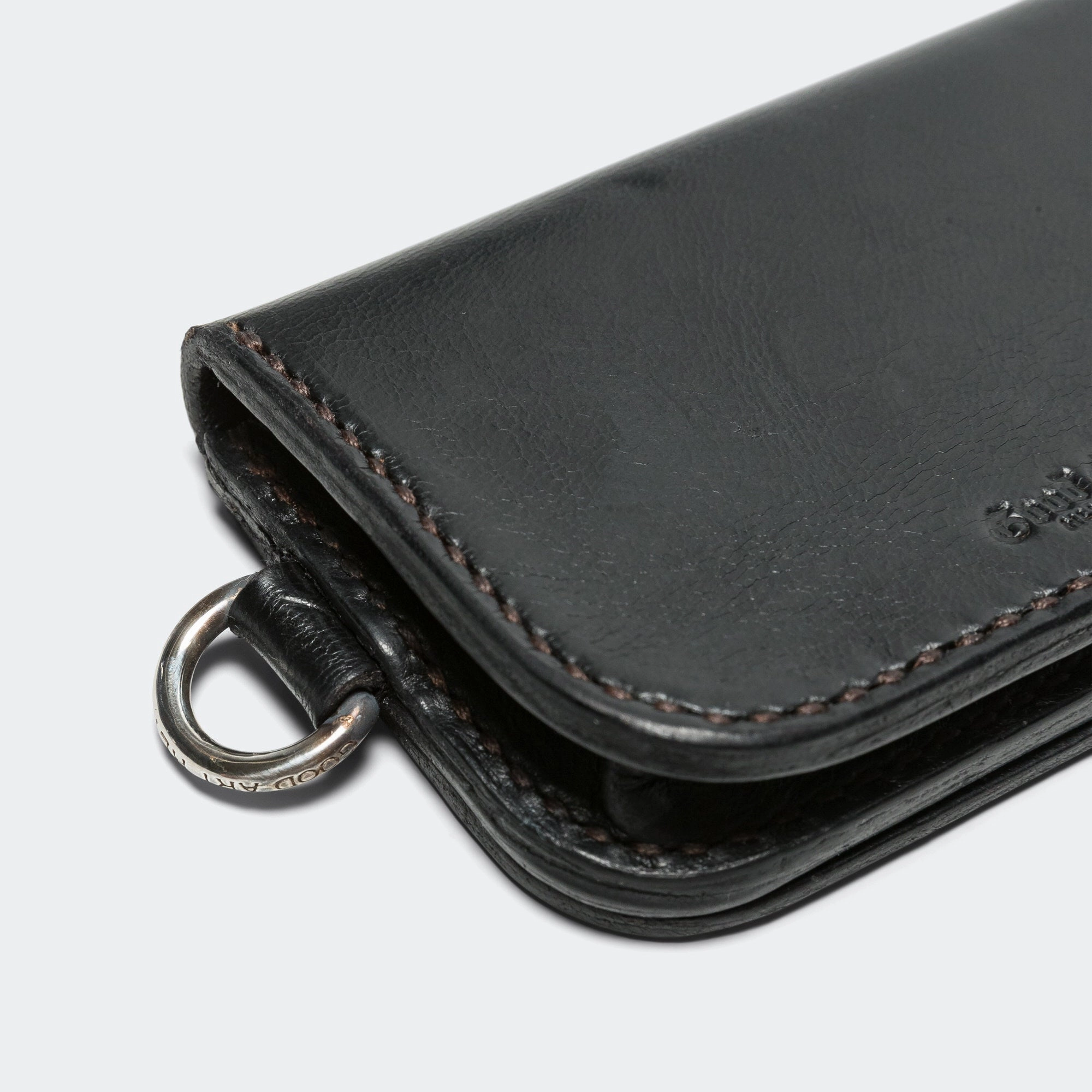 Leather Card Satchel - Black/Horse
