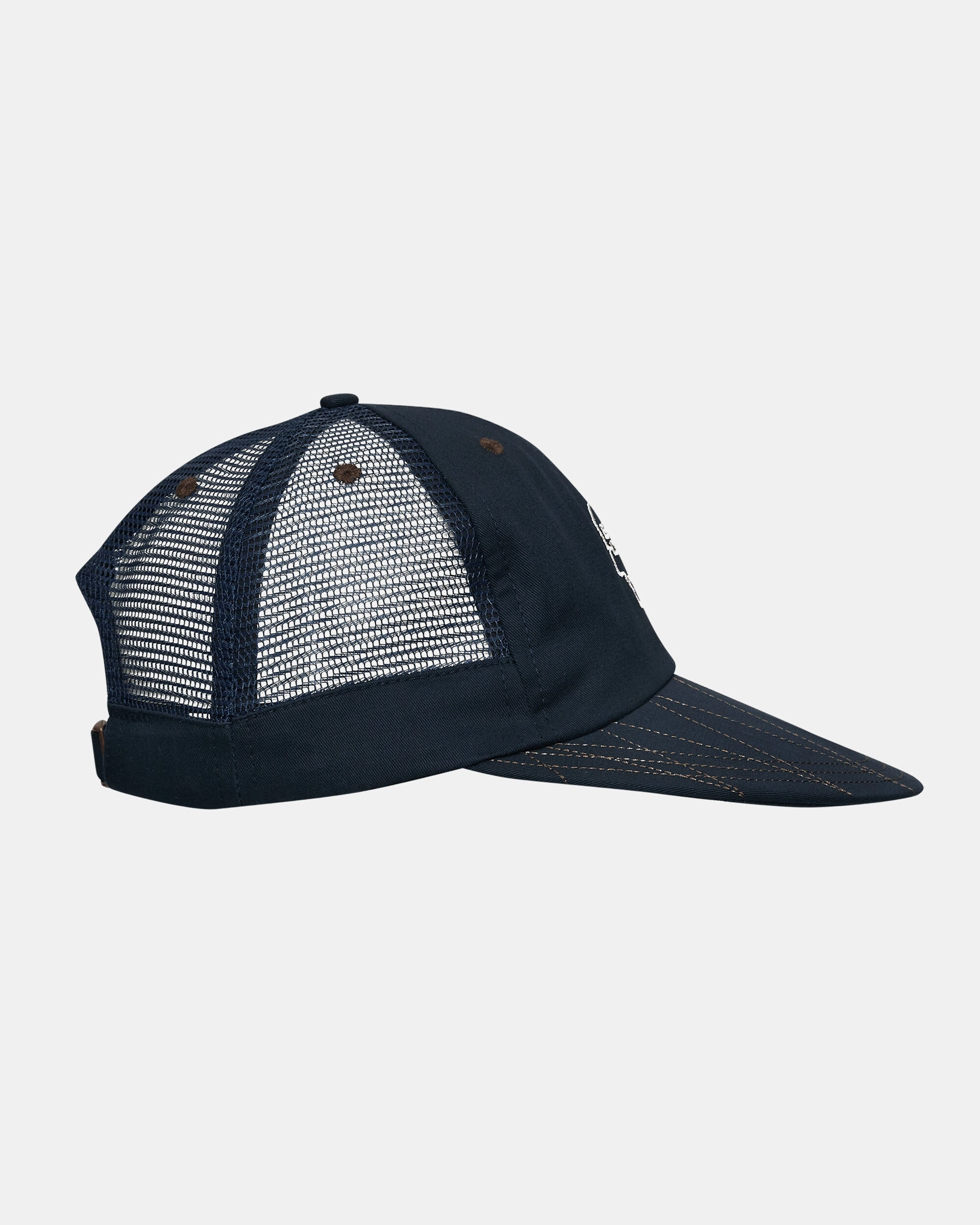 Logohead Mesh Long Brim Hat Navy