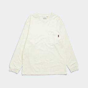 Long Sleeve Pocket Tee Pigment Dyed - Natural