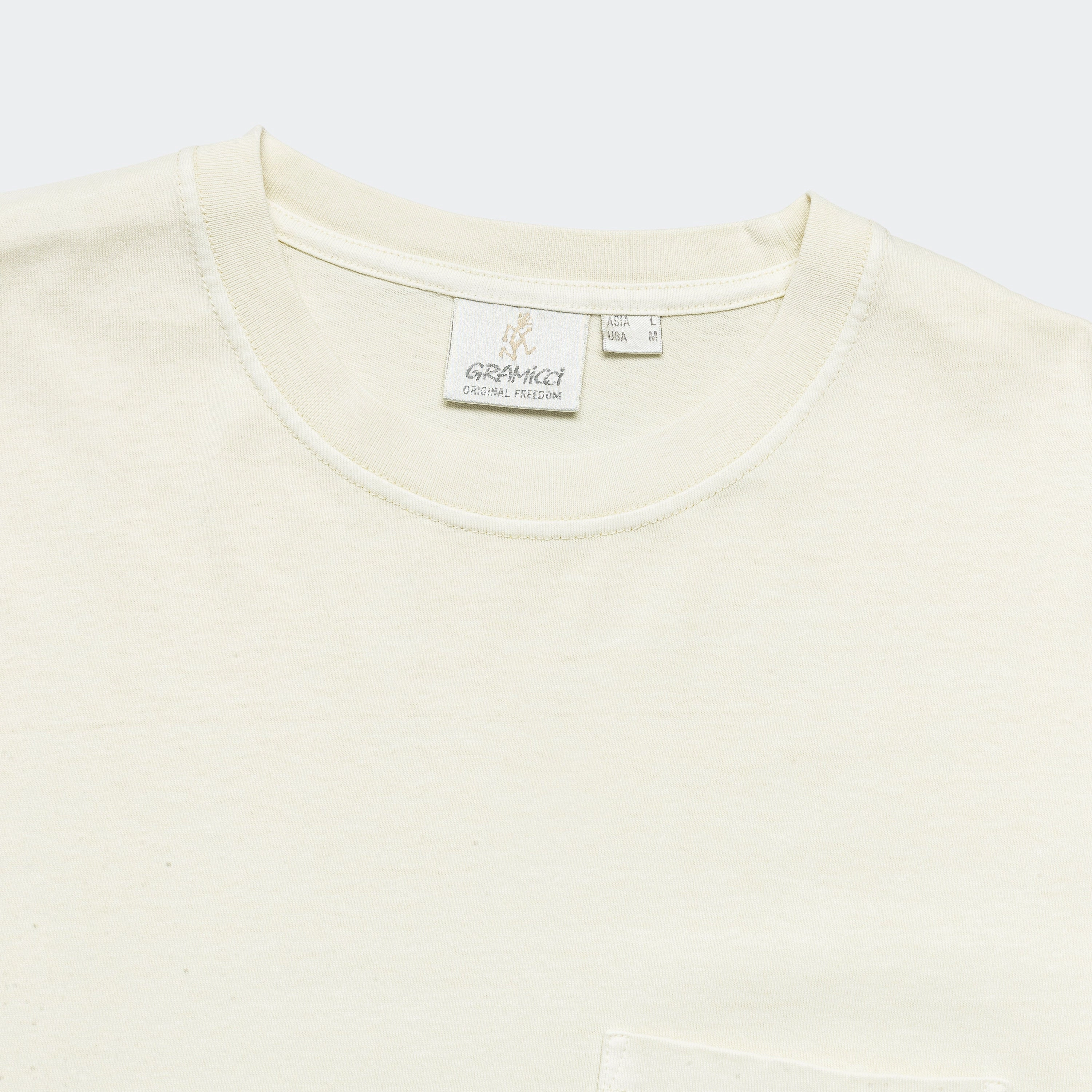 Long Sleeve Pocket Tee Pigment Dyed - Natural