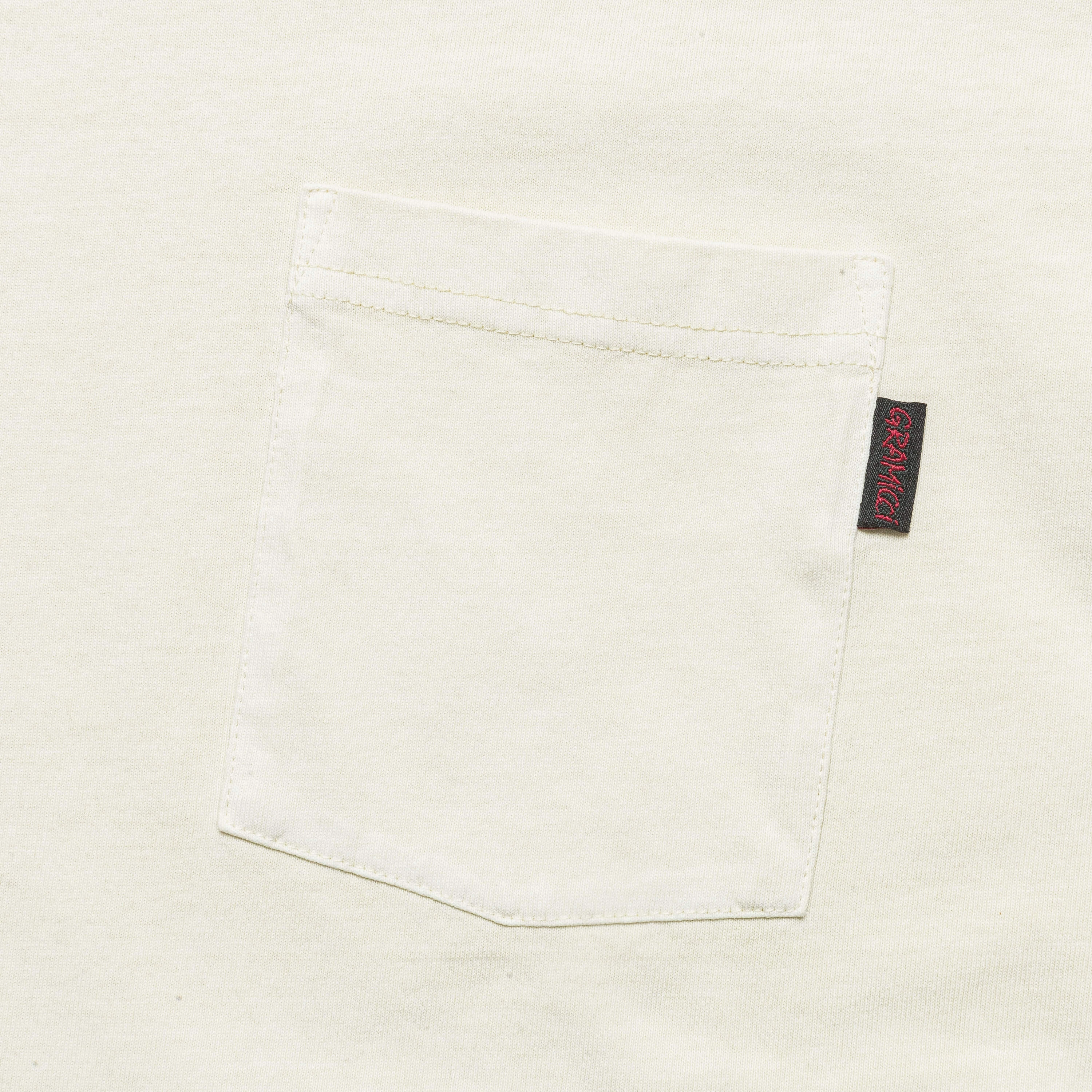 Long Sleeve Pocket Tee Pigment Dyed - Natural