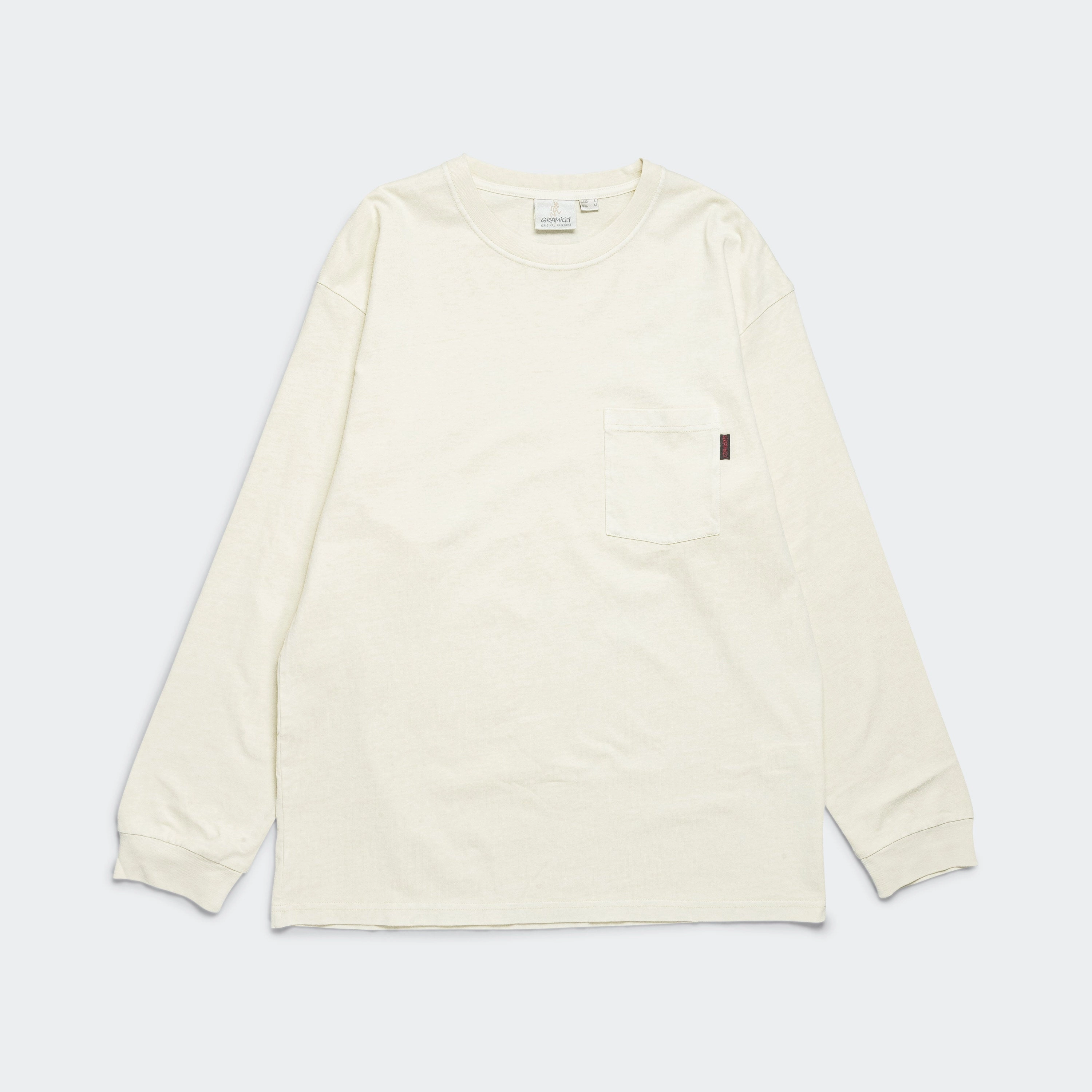 Long Sleeve Pocket Tee Pigment Dyed - Natural