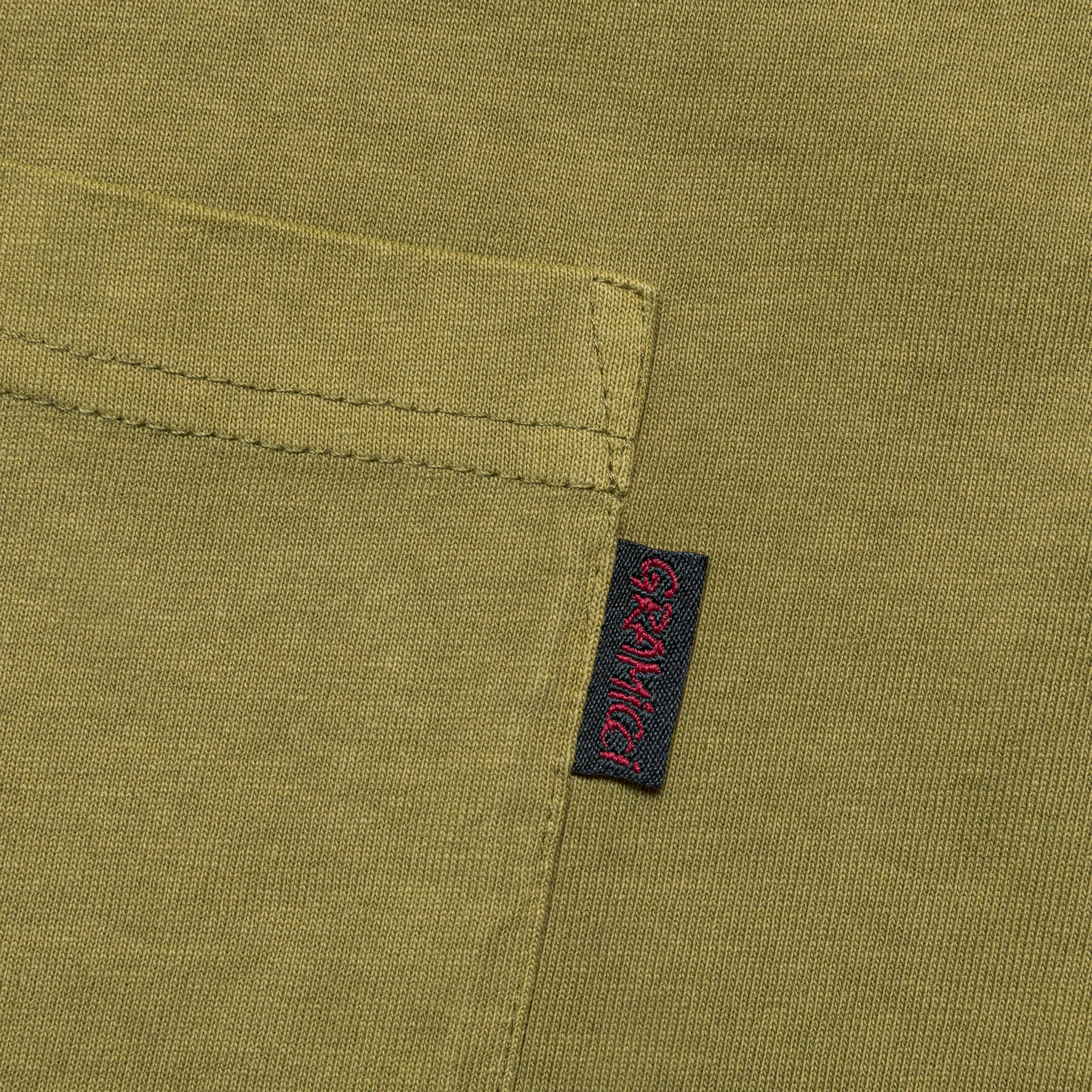 Long Sleeve Pocket Tee Pigment Dyed - Pistcahio