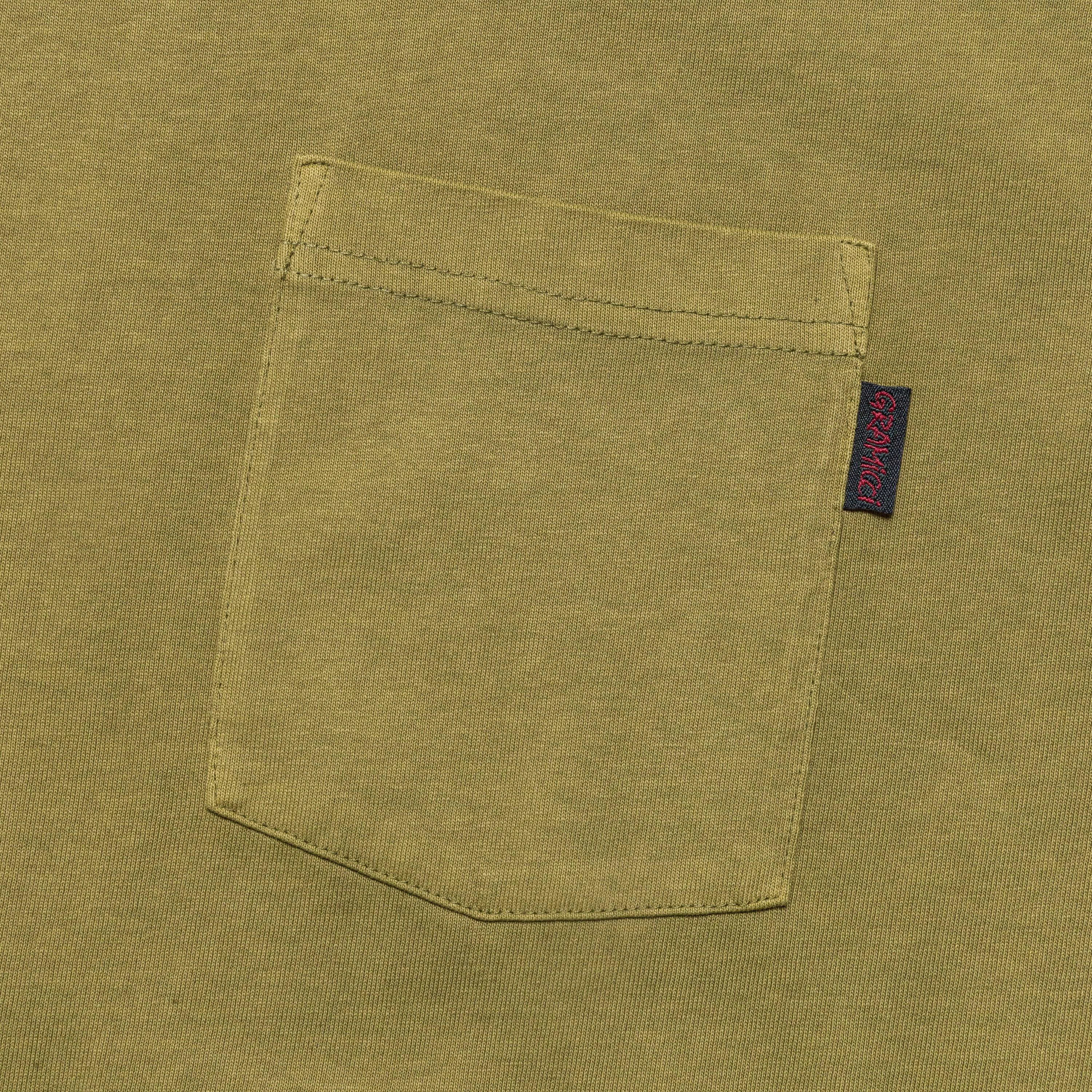 Long Sleeve Pocket Tee Pigment Dyed - Pistcahio