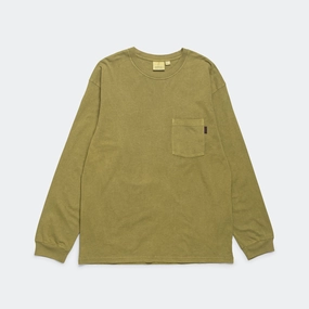 Long Sleeve Pocket Tee Pigment Dyed - Pistcahio
