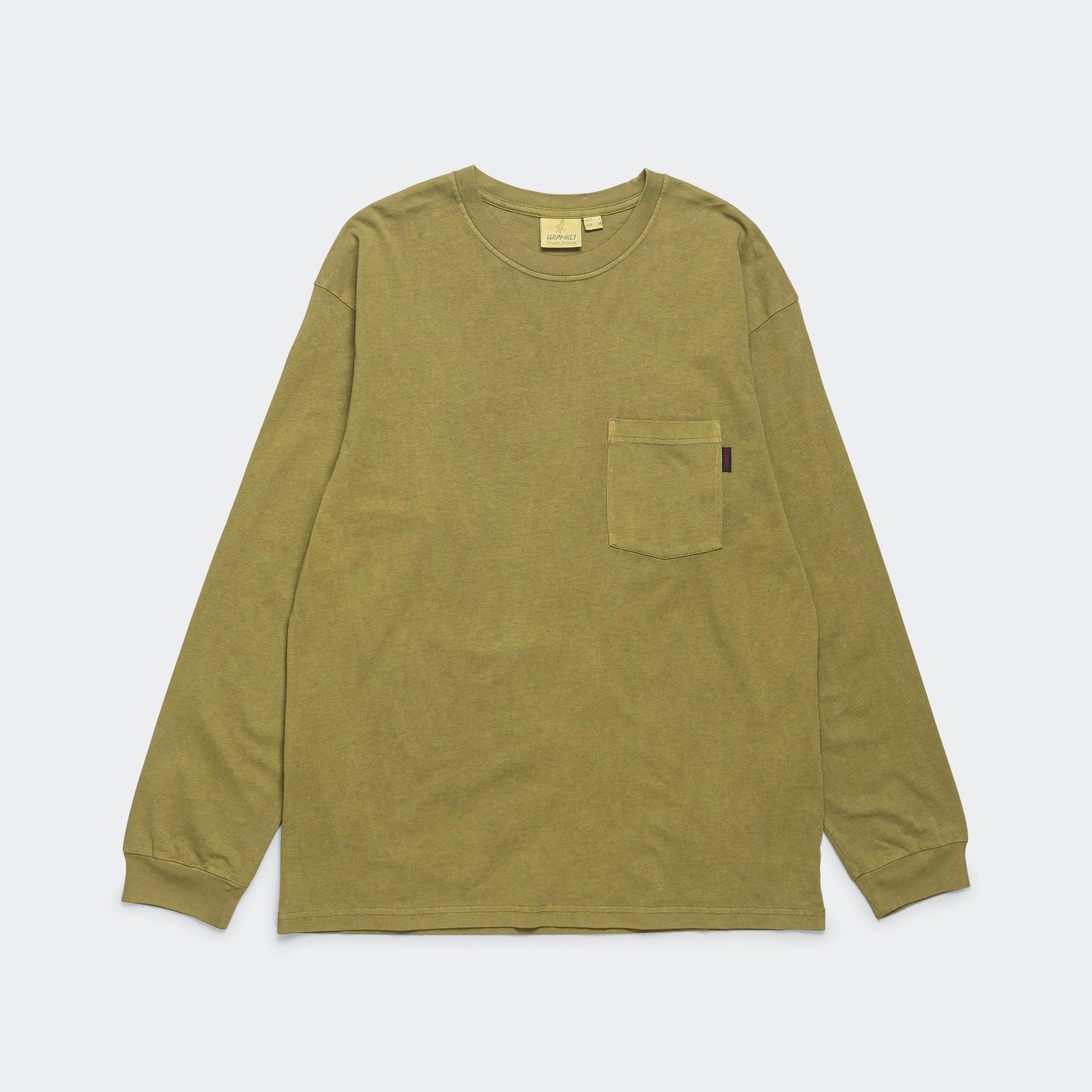 Long Sleeve Pocket Tee Pigment Dyed - Pistcahio