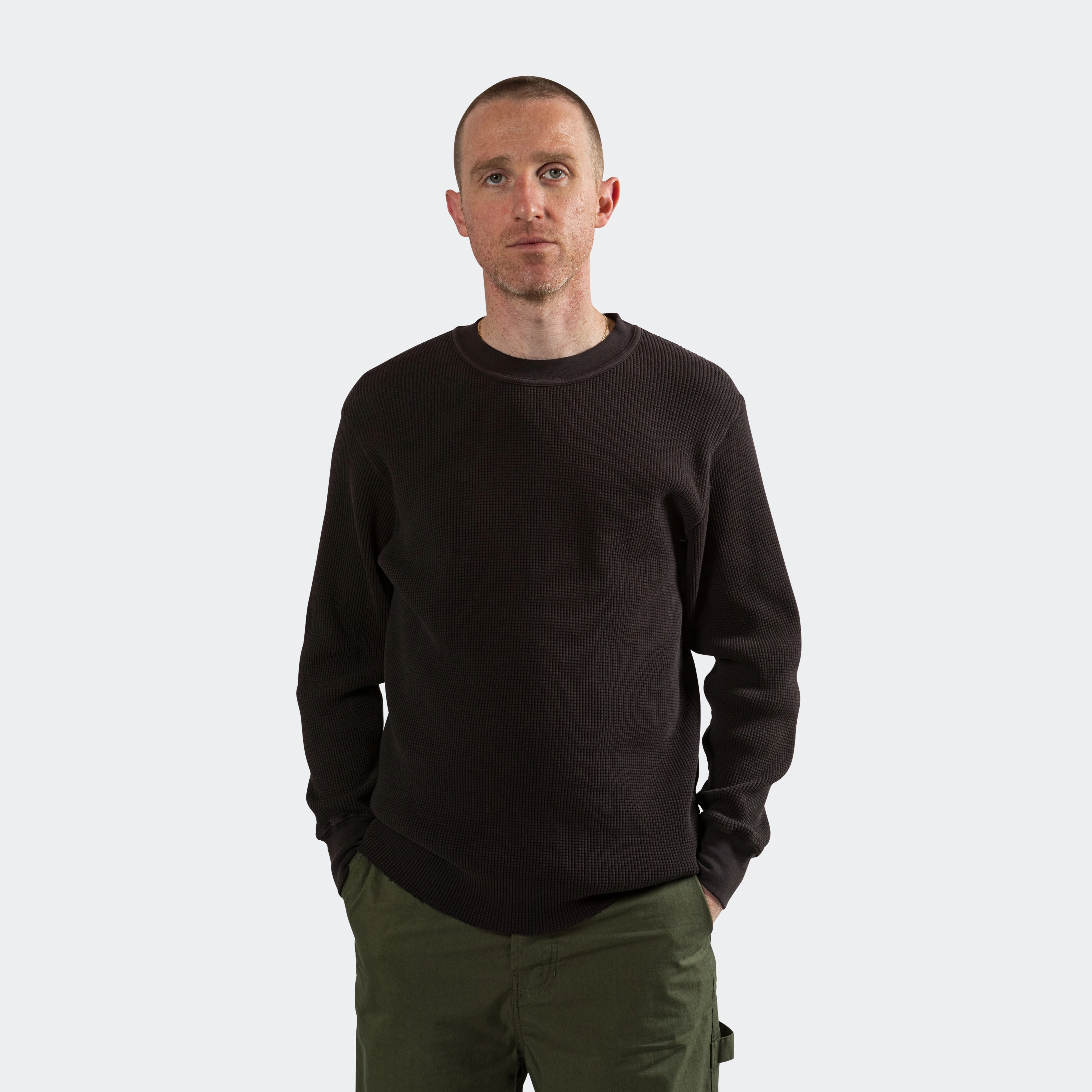 Long Sleeve Thermal - Washed Black