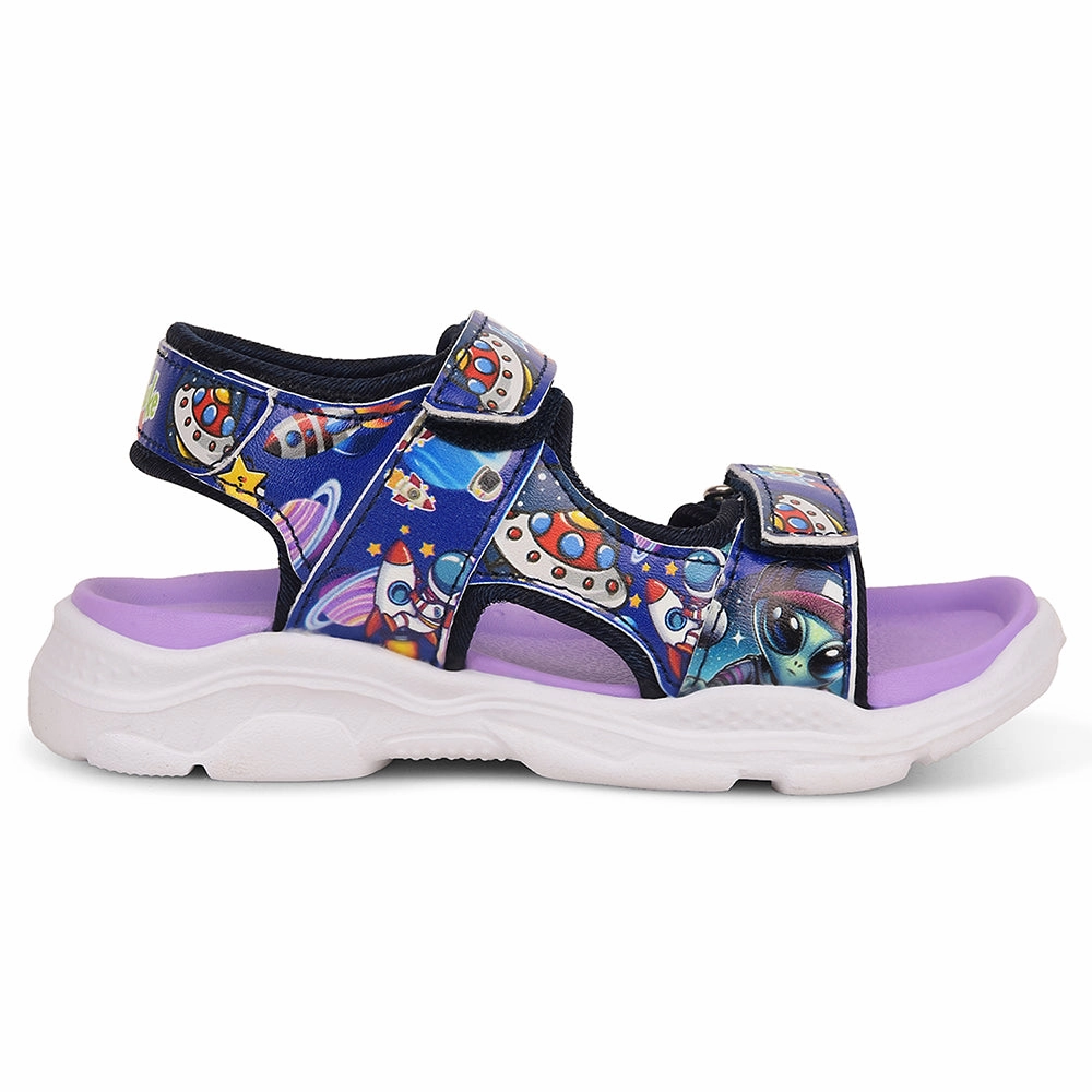 Lucy&Luke Purple Casual Sandal For Kids RICKY-71 By Liberty
