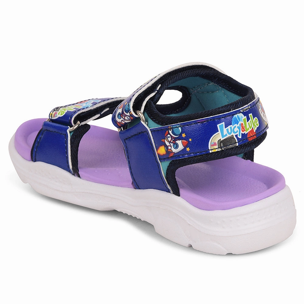Lucy&Luke Purple Casual Sandal For Kids RICKY-71 By Liberty