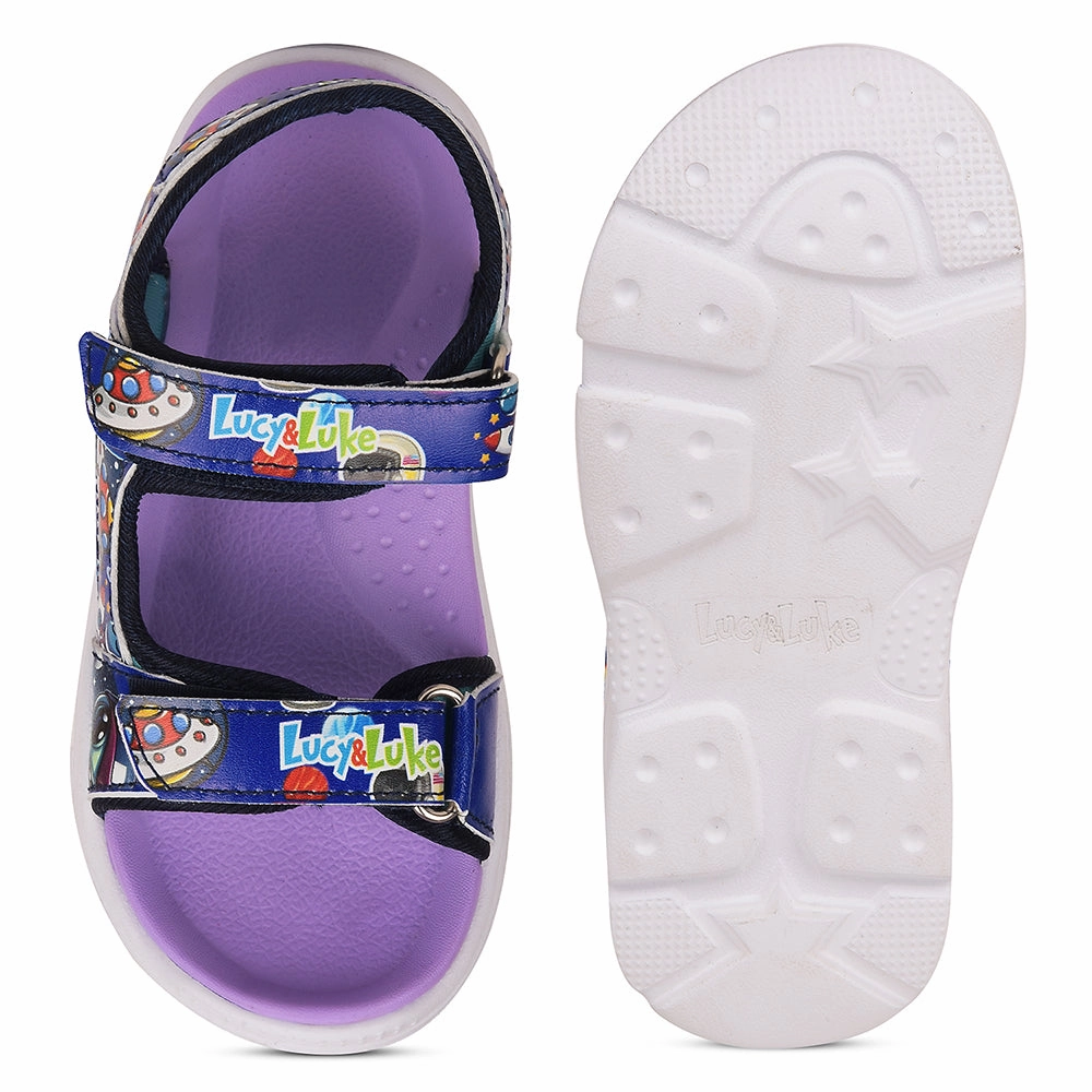 Lucy&Luke Purple Casual Sandal For Kids RICKY-71 By Liberty