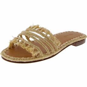 MARS Womens Slip On Open Toe Flat Shoes