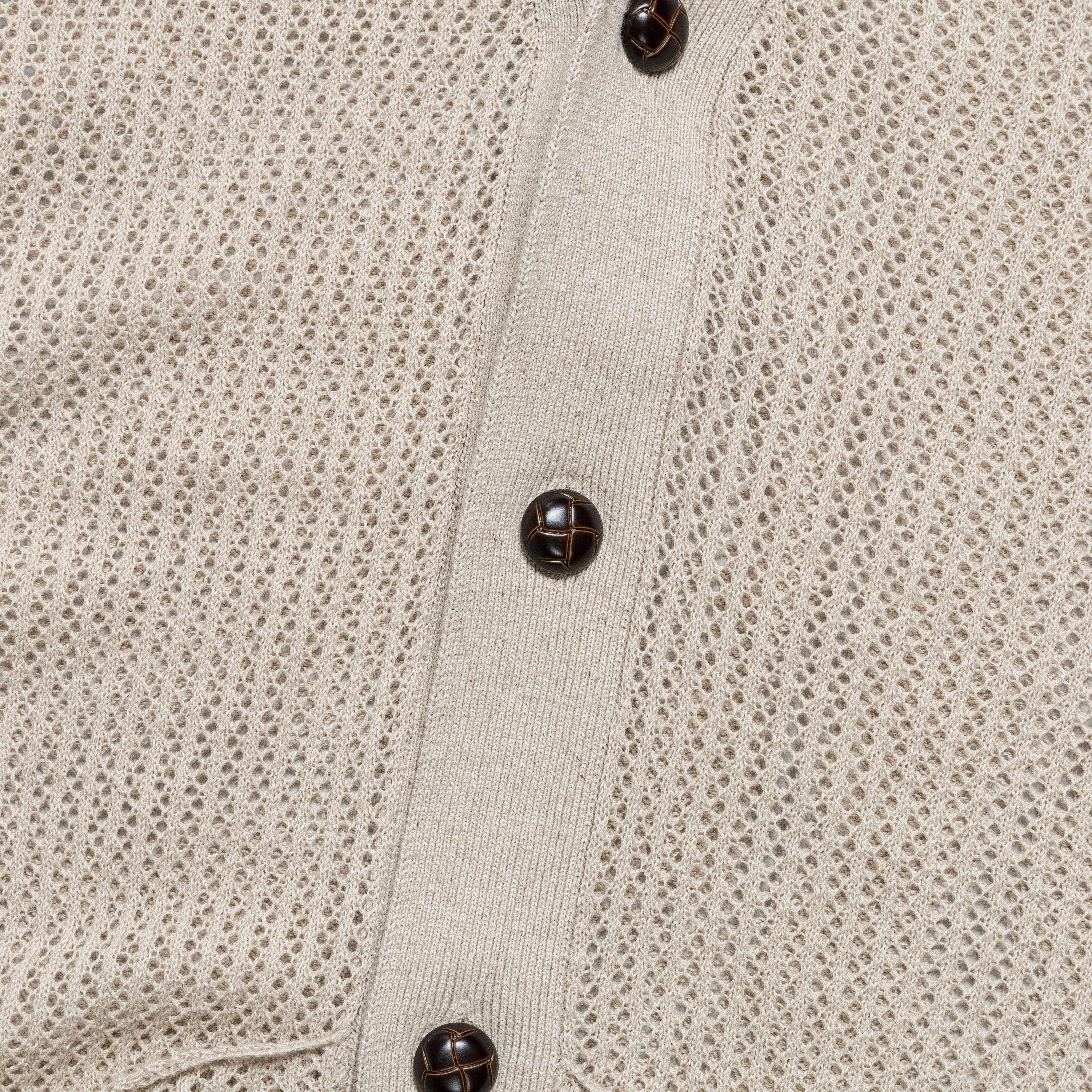 Mesh Knit Cardigan - Bone