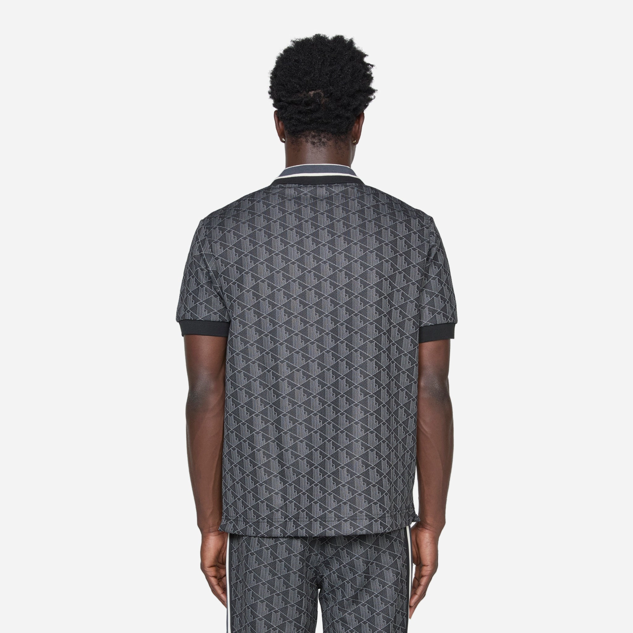Monogram Classic Fit Polo Black | Graphite