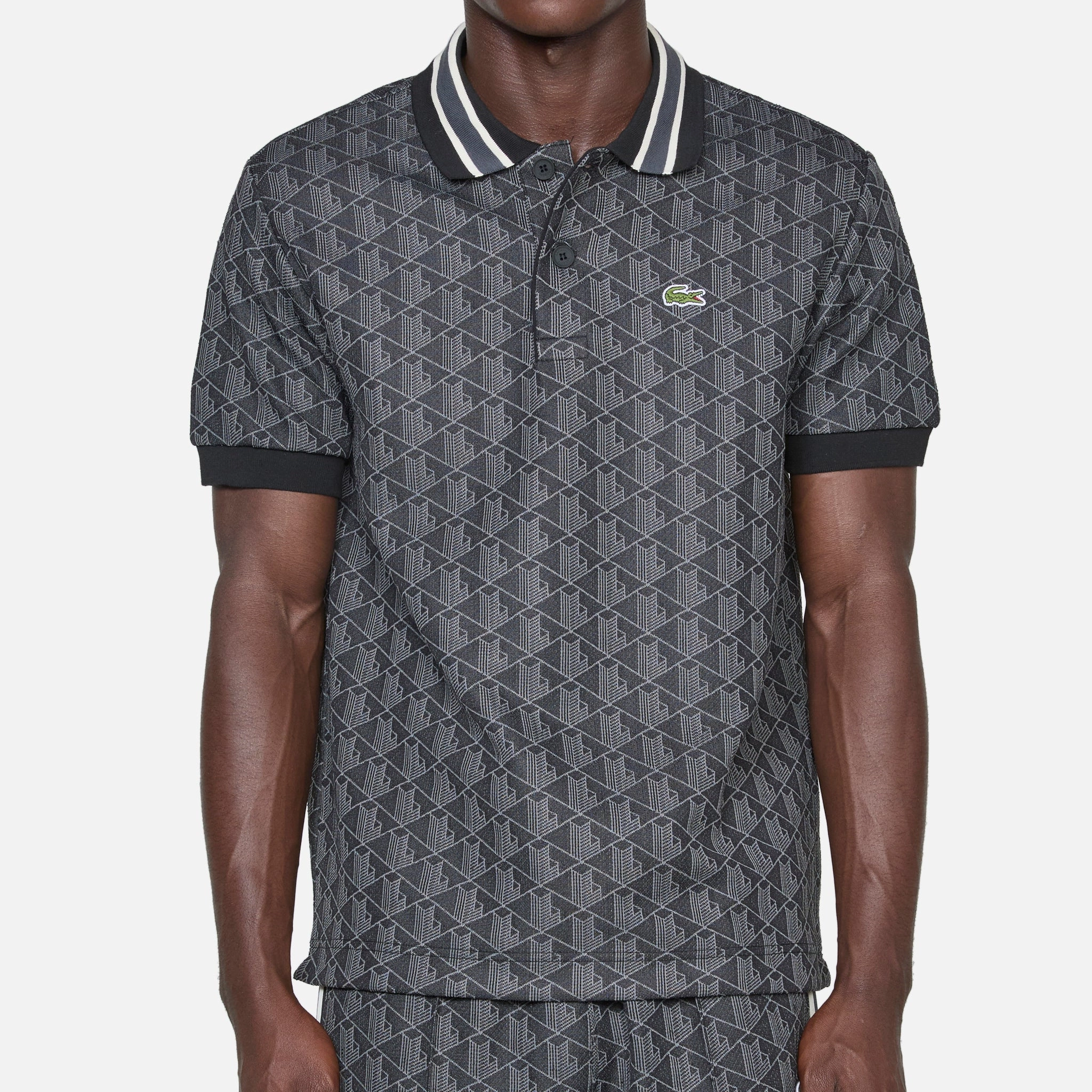 Monogram Classic Fit Polo Black | Graphite