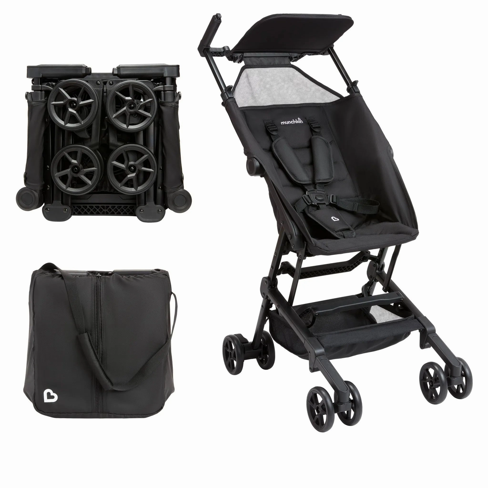 Munchkin Sparrow Travel Baby Stroller,Black