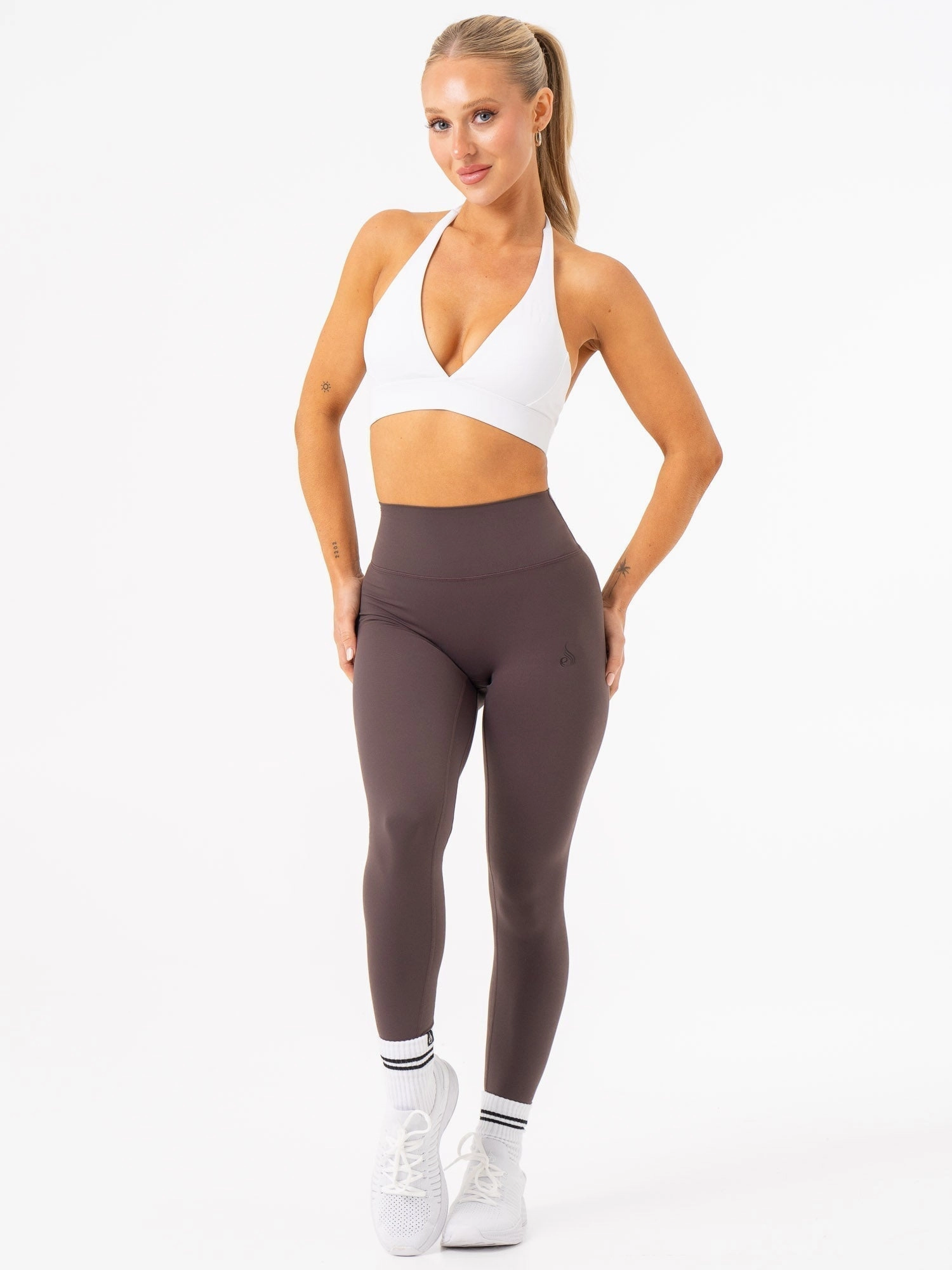 NKD Halter Sports Bra - White